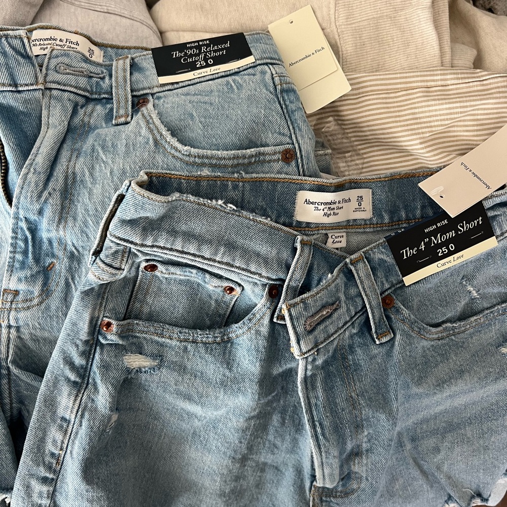 Abercrombie & Fitch Light Blue Denim Shorts